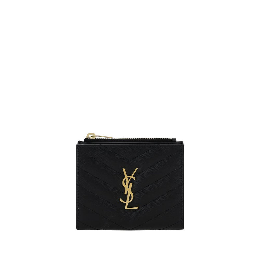 Saint Laurent 100% Calf Leather Bos Taurus wallet in black