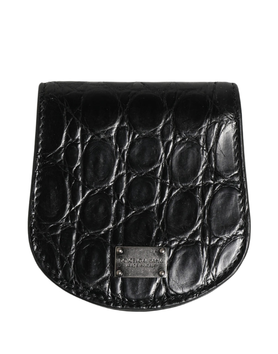 Dolce & Gabbana 100% Caiman Leather wallet in black