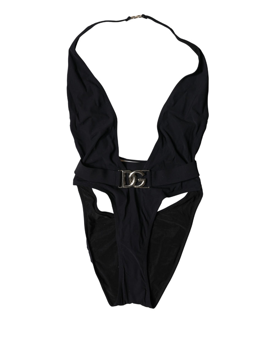 Dolce & Gabbana 75% Nylon one-piece swimsuit in black