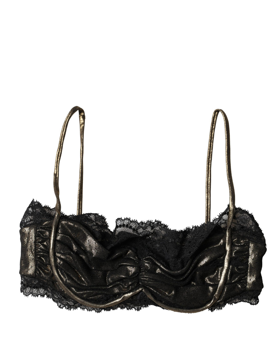 Dolce & Gabbana 15% Cotton balconnet bra in black