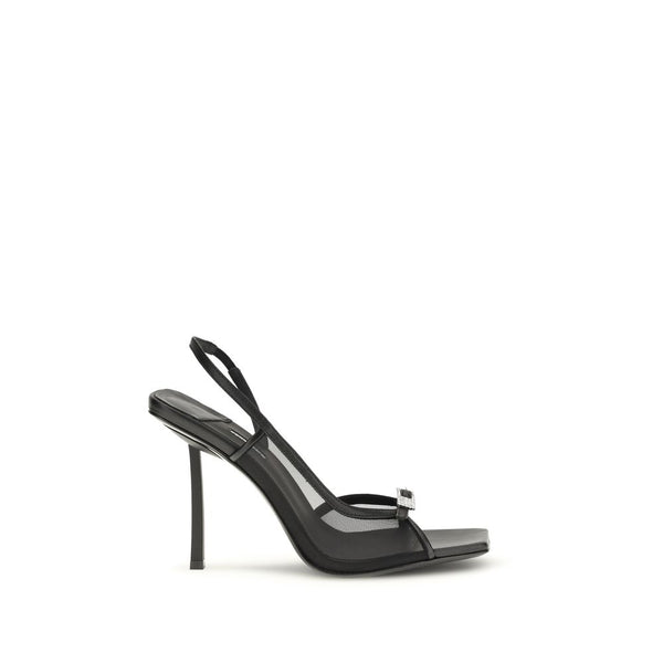 Le Silla 80% Calf Leather Bos Taurus sandal in black