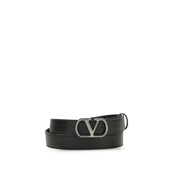 Valentino Garavani 100% Calf Leather Bos Taurus belt in black