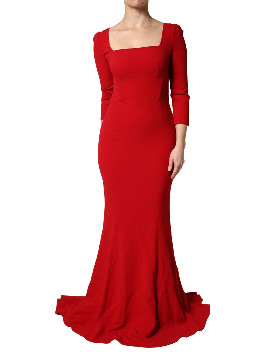 Dolce & Gabbana 46% Acetate dress in red