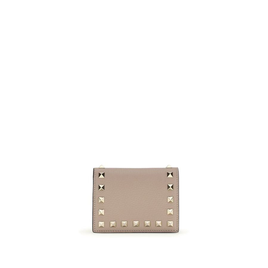 Valentino Garavani 100% Calf Leather Bos Taurus wallet in beige