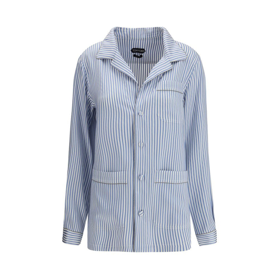 Tom Ford 100% Silk blouse in blue