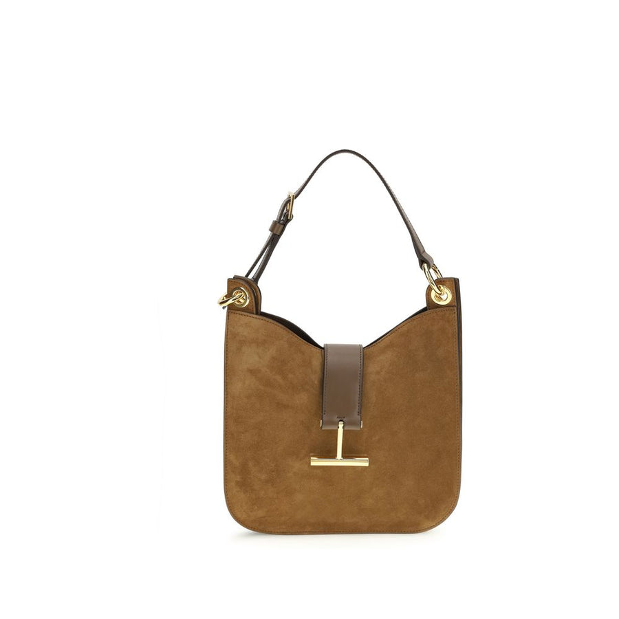 Tom Ford 100% Calf Leather Bos Taurus shoulder bag in brown