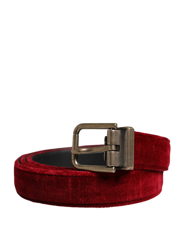 Dolce & Gabbana 90% Cotton 10% Calf; Lining: 100% Calf Leather belt in red