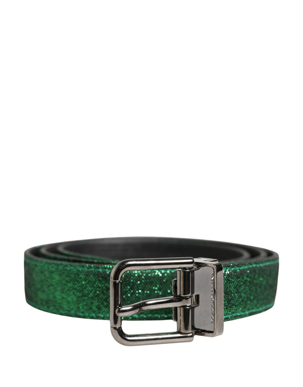 Dolce & Gabbana 12% Lurex 82% Polyester 6% Calf belt in green