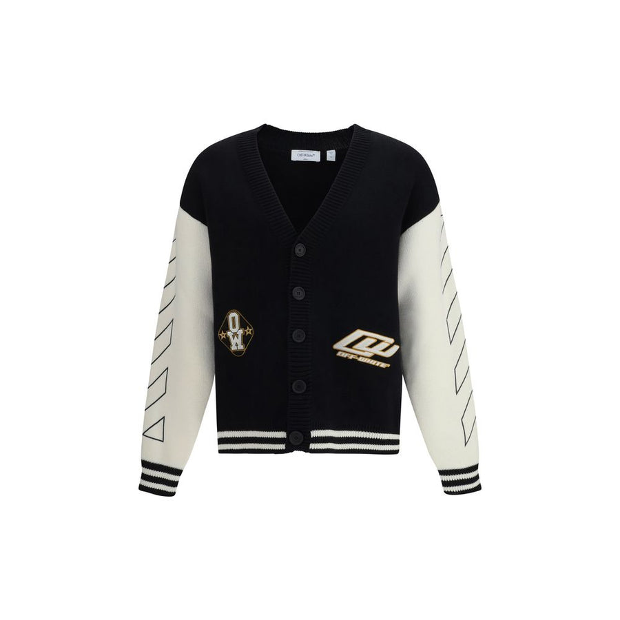 Off-White 100% Cotton cardigan in black