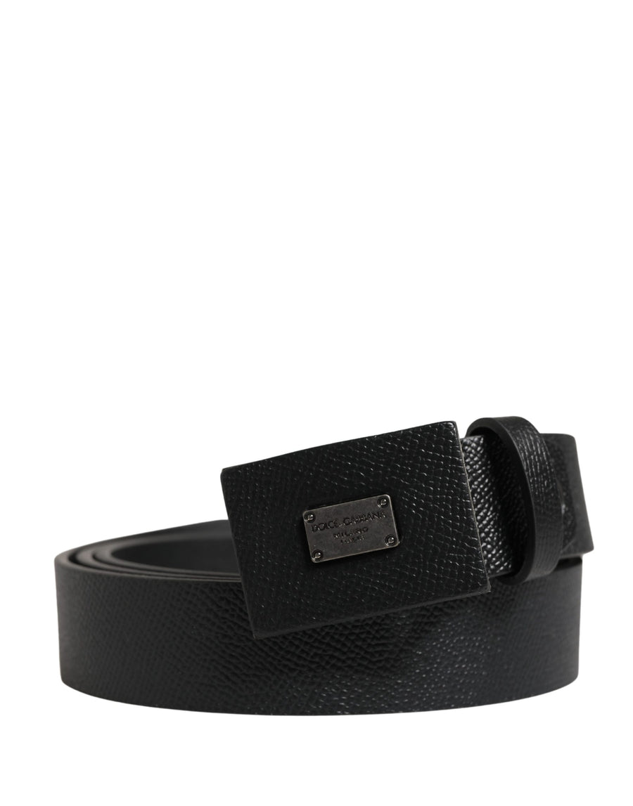 Dolce & Gabbana 100% Calf Leather belt in black