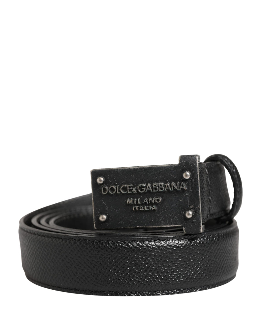 Dolce & Gabbana 10% Caiman belt in black