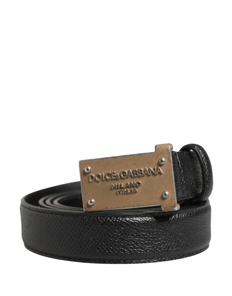 Dolce & Gabbana 100% Calf Leather belt in black