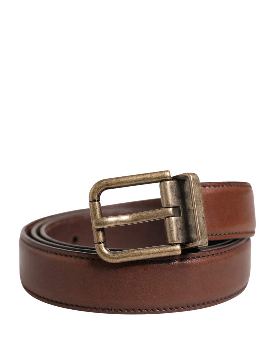 Dolce & Gabbana 100% Calf Leather belt in brown