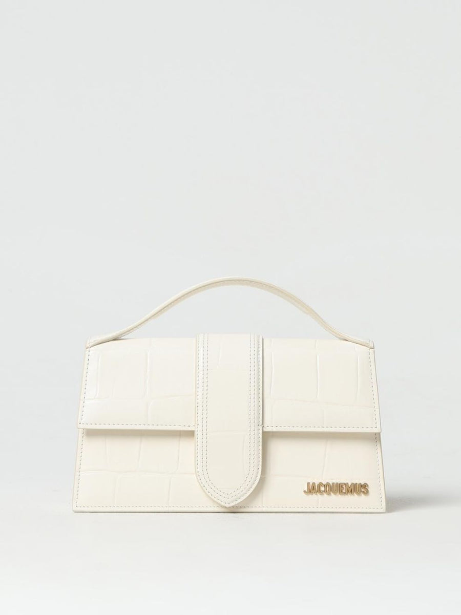 Jacquemus Leather top handle bag in white