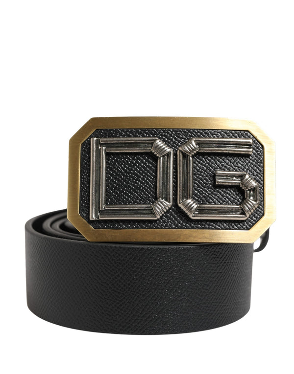 Dolce & Gabbana 100% Calf Leather belt in black