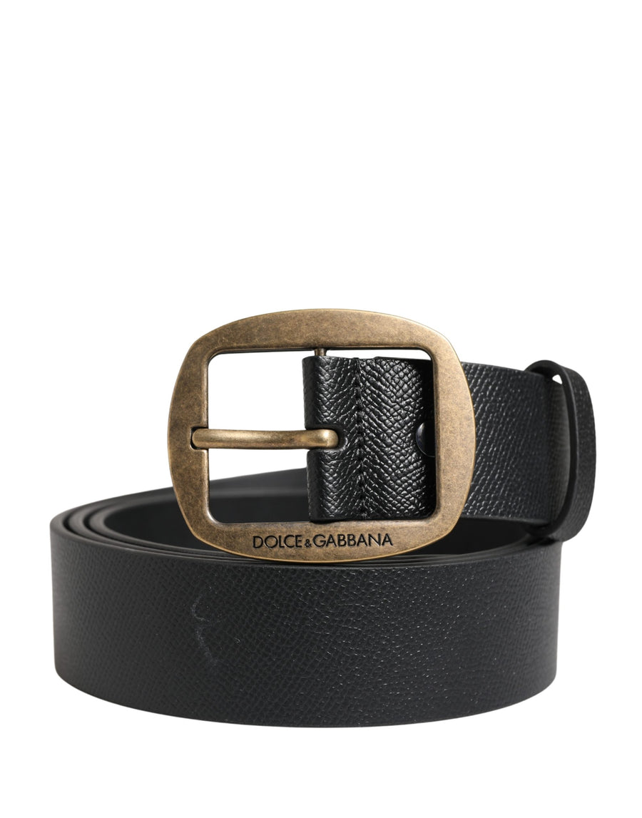Dolce & Gabbana 100% Calf Leather belt in black