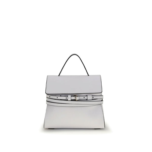 Moschino 100% Calf Leather Bos Taurus top handle bag in white