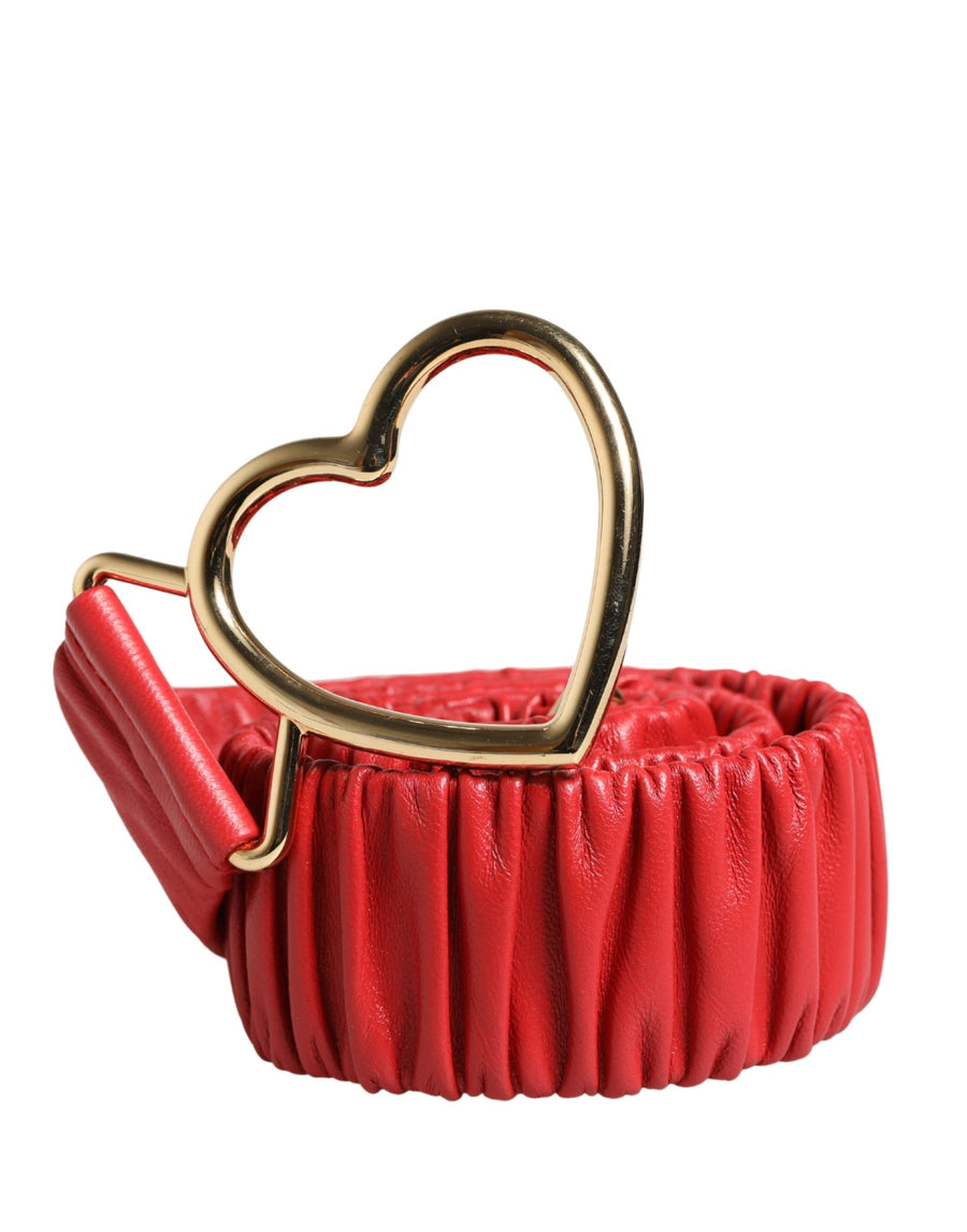 Dolce & Gabbana 100% Calf Leather belt in red