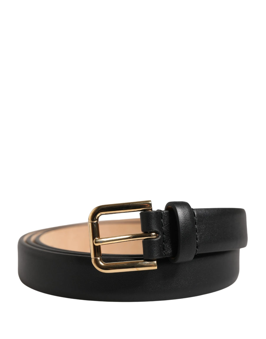 Dolce & Gabbana 100% Calf Leather belt in black