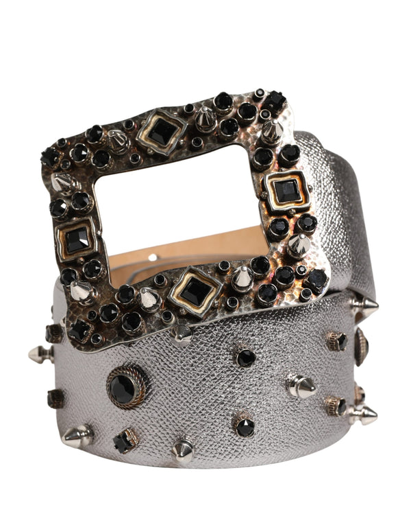 Dolce & Gabbana 100% Calf Leather belt in silver