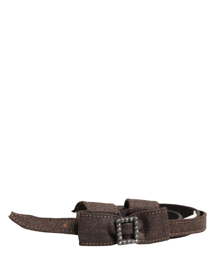 Ermanno Scervino 92% Wool belt in brown
