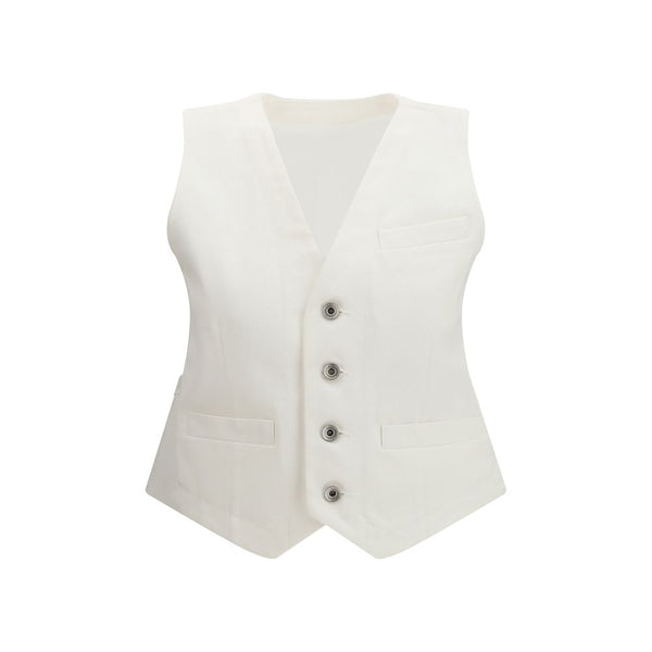 Sacai 100% Cotton vest in white