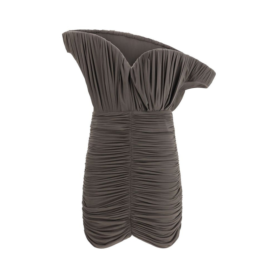 Magda Butrym 92% Cupro 8% Elastane dress in brown