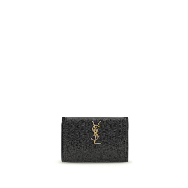 Saint Laurent 100% Calf Leather Bos Taurus wallet in black