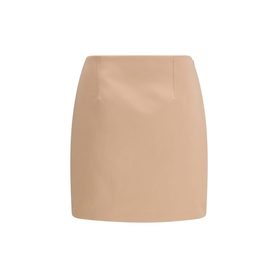 Chloé Outer: 100% Polyester; Inner: 76% Acetate mini skirt in beige