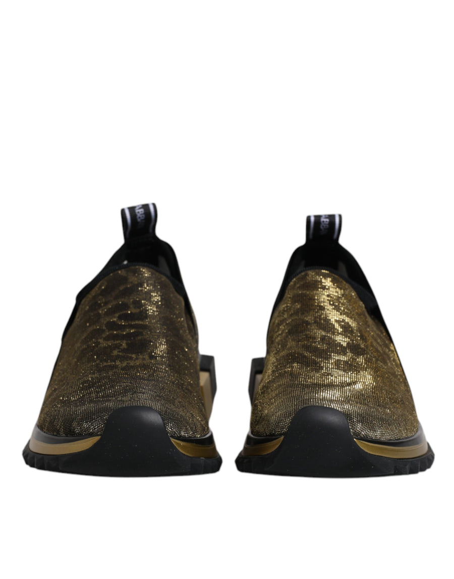 Dolce & Gabbana 70% Polyester sneaker in gold