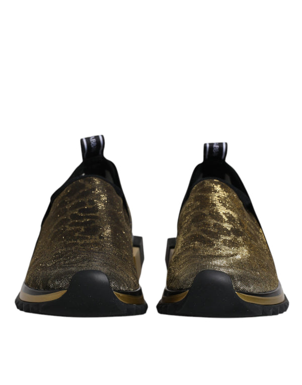 Dolce & Gabbana 70% Polyester sneaker in gold