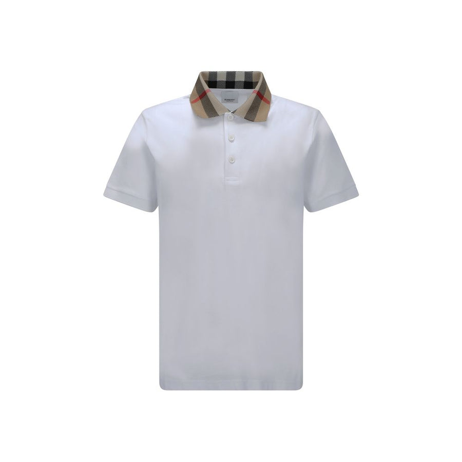 Burberry 100% Cotton polo shirt in white
