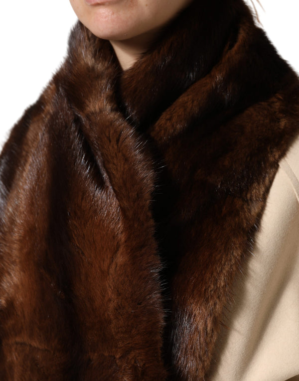 Dolce & Gabbana 100% Squirrel shawl in brown