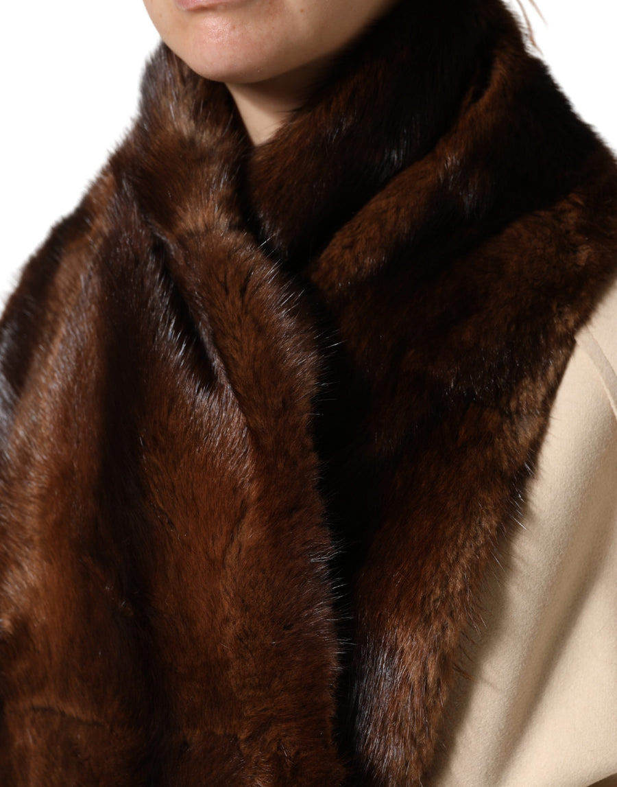 Dolce & Gabbana 100% Squirrel shawl in brown