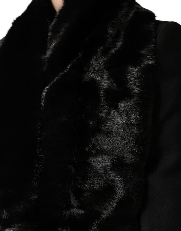 Dolce & Gabbana Fur shawl in black