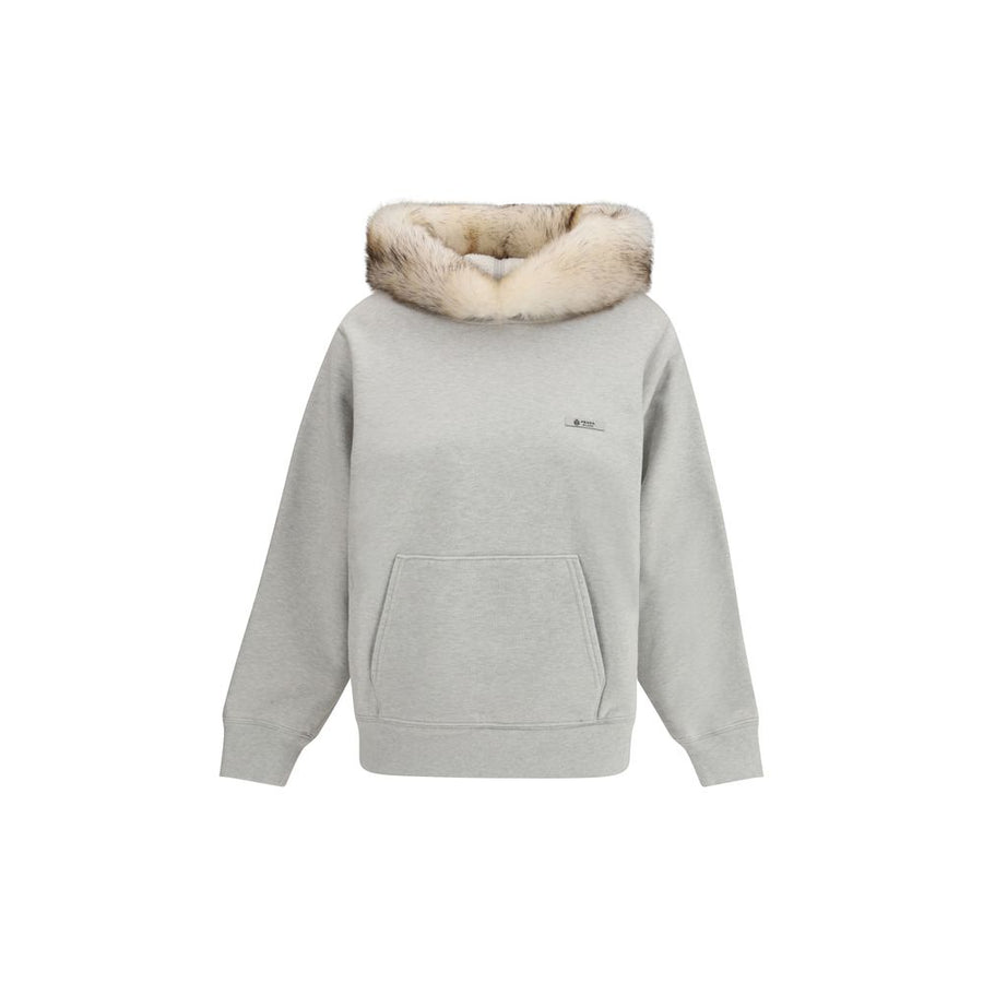 Prada 100% Cotton hoodie in gray