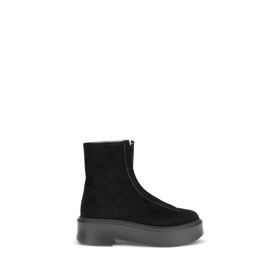 The Row 100% Calf Leather Bos Taurus boot in black