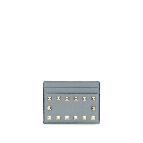 Valentino Garavani 100% Calf Leather Bos Taurus card case in blue