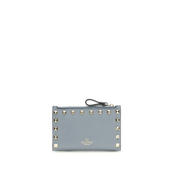 Valentino Garavani 100% Calf Leather Bos Taurus wallet in blue