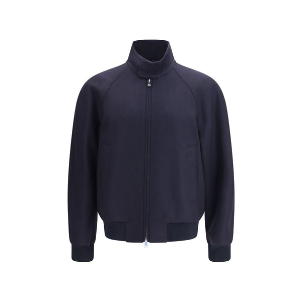 Fendi 98% Cashmere bomber jacket in navy
