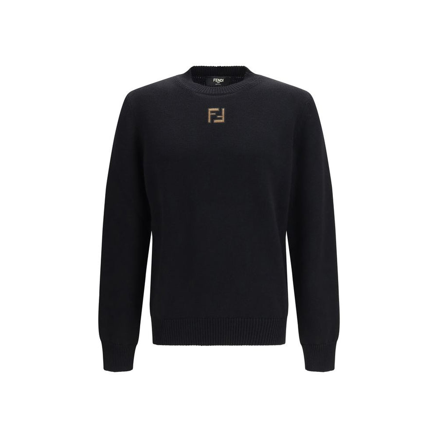 Fendi 100% Fleece Wool Ovis Aries sweater in black
