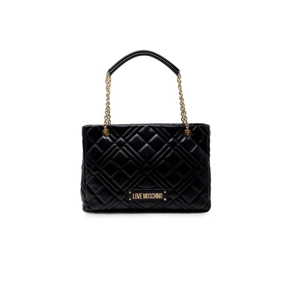 Love Moschino 100% polyurethane shoulder bag in black