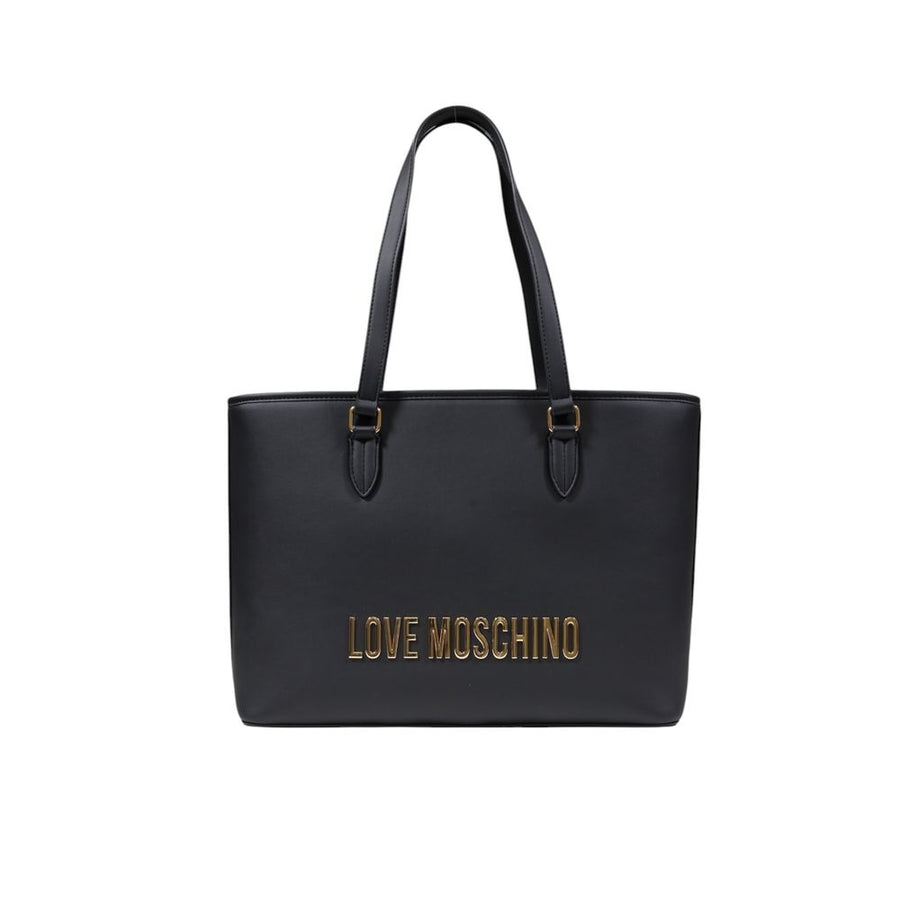 Love Moschino Polyurethane tote bag in black