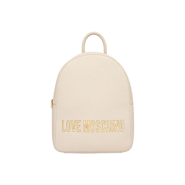 Love Moschino Polyurethane backpack in beige