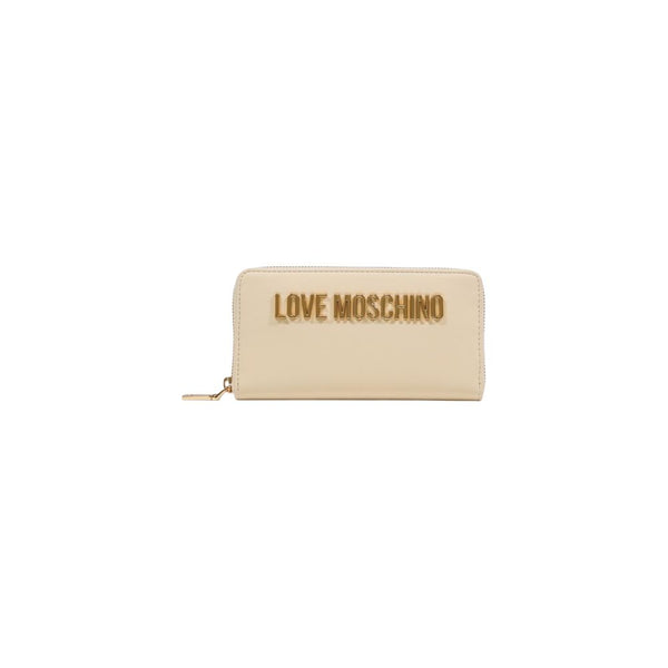 Love Moschino 100% polyurethane wallet in beige