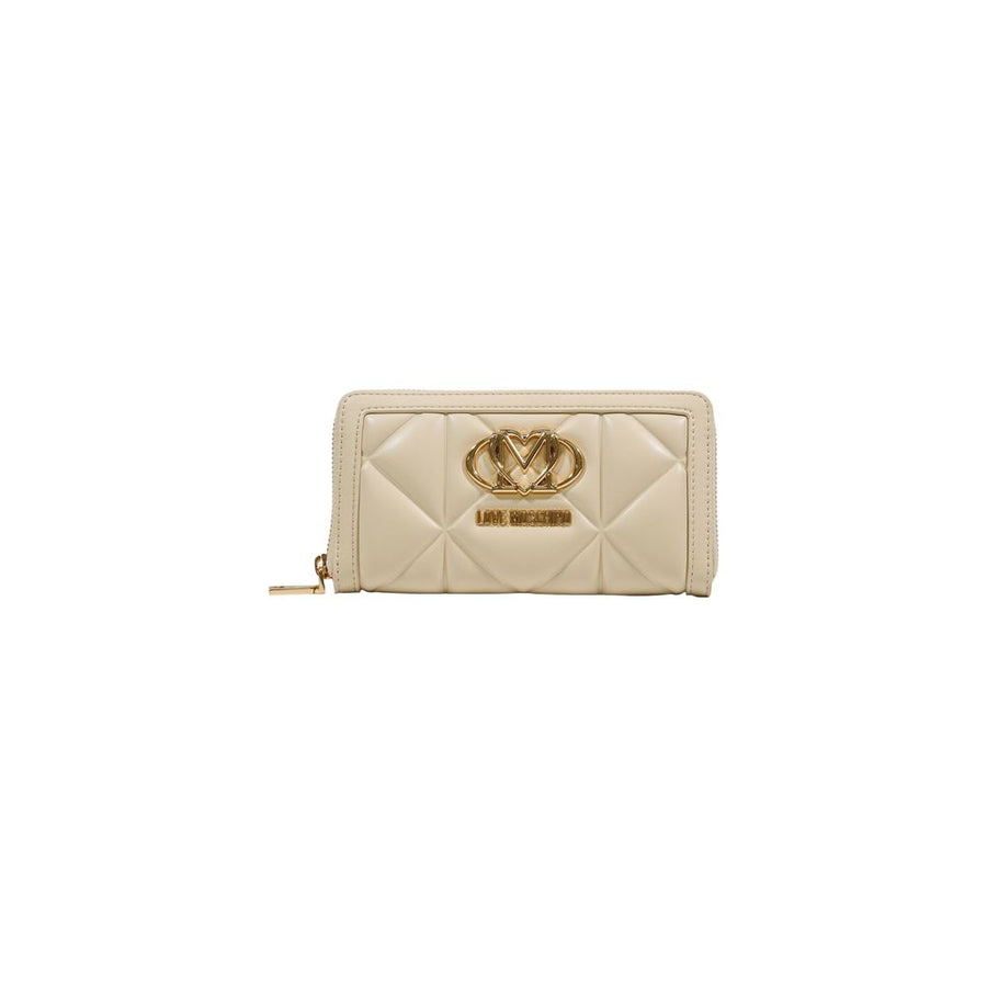 Love Moschino 100% eco-leather wallet in cream