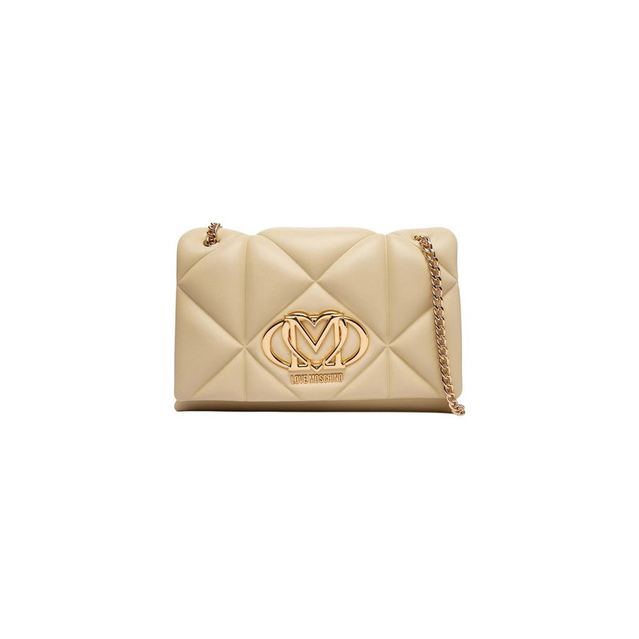 Love Moschino Artificial leather shoulder bag in beige