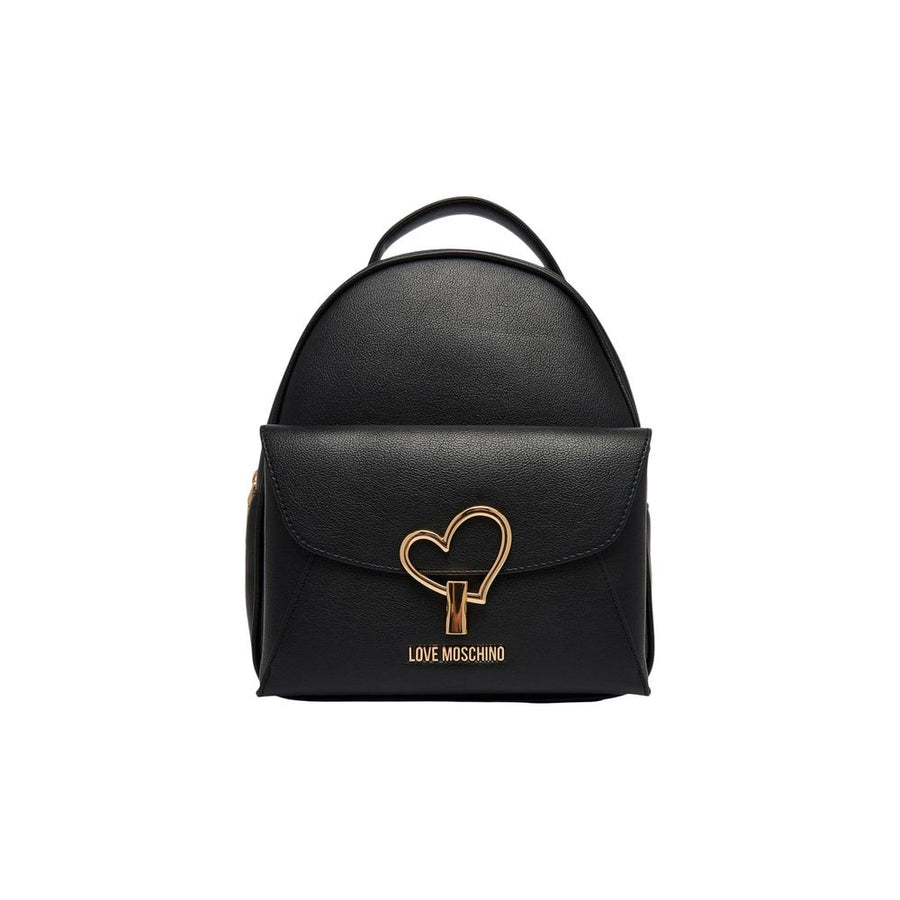 Love Moschino 100% polyurethane backpack in black