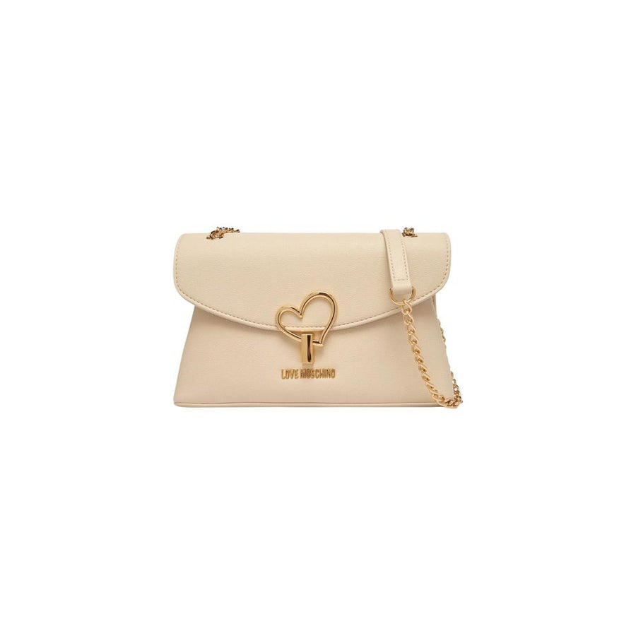 Love Moschino Polyurethane shoulder bag in beige