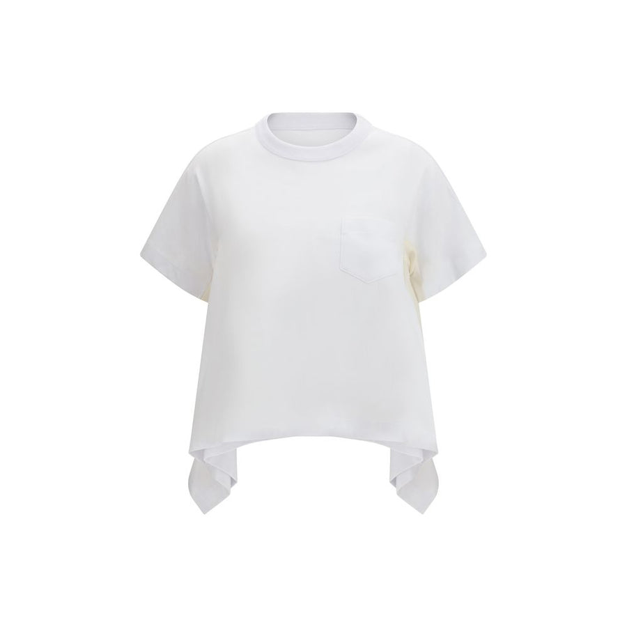 Sacai 100% Cotton t-shirt in white
